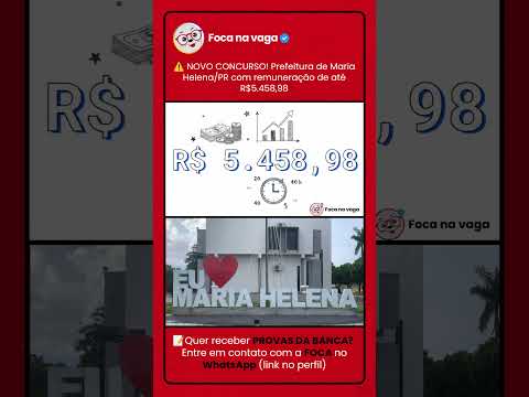 PREFEITURA DE MARIA HELENA/PR: EDITAL DE PROCESSO SELETIVO PUBLICADO!