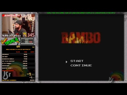 #81: Rambo (NES) Speedrun in 21:06! | The AVGN Trials of JSR