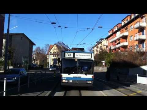 28_Zurich by tram, 1 stop, 17.01.12, 2pm, Kinkelstrasse - Seilbahn Rigiblick (Tram 9)