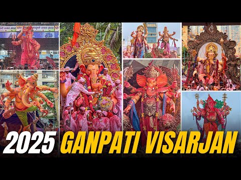 Mumbai's Best Ganpati Visarjan at Girgaon Chowpatty 2025 |  Biggest Ganpati Visarjan in Mumbai