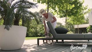 HARTMAN Eva Doppel-Loungeliege, sooty, Sunbrella, 196 x 161 x 34 cm, Rückenlehne verstellbar