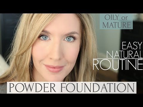 How to Apply POWDER FOUNDATION Without Looking Cakey | Powder Foundation Routine for Oily Skin