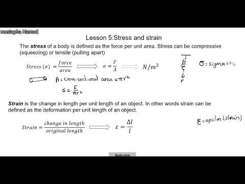 deforming solids. lesson 5  stress and strain
