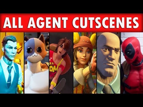 ALL AGENTS CUTSCENE INTROS! Fortnite Character Cutscenes (Midas, Skye, TNTina, Meowscles, Deadpool)