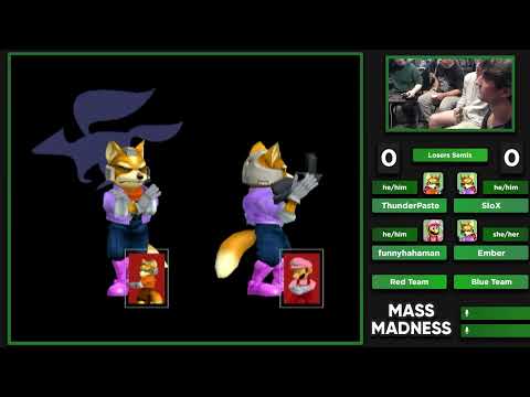 Mass Madness 53 SSBM - ThunderPaste/fhhm (Red) vs. SloX/Ember (Blue) - Melee Doubles LSF