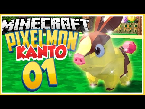 Minecraft Pixelmon Kanto: Ep. 1 - SHINY STARTER TEPIG?! (Public Pixelmon Server)