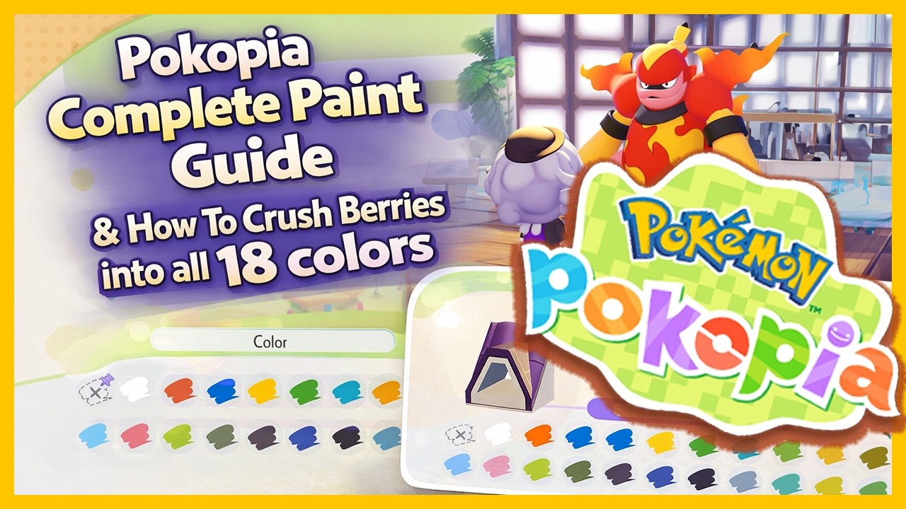 How to Get ALL Paint Colors in Pokémon Pokopia 🍓 Berry Crushing Guide