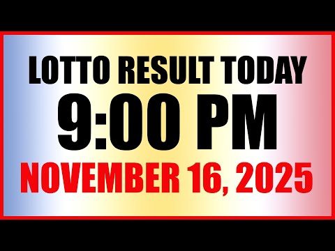 Lotto Result Today 9pm Draw November 16 2025 Swertres Ez2 PCSO