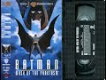 Opening Closing To Batman Mask Of The Phantasm US VHS 1994