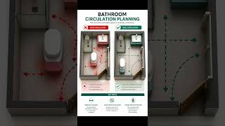 Bathroom Circulation Planning | Plan Clear and Comfortable #Shorts