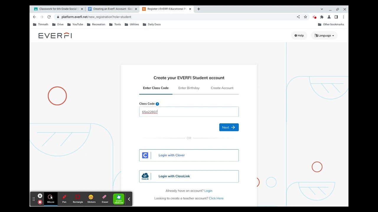 Creating an Everfi Account