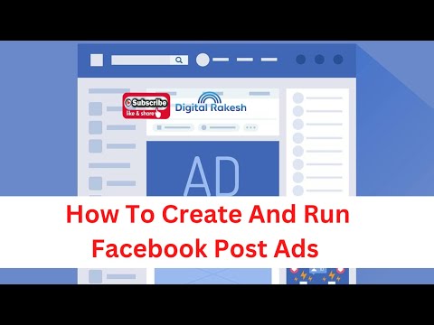 How to create and run facebook post ads