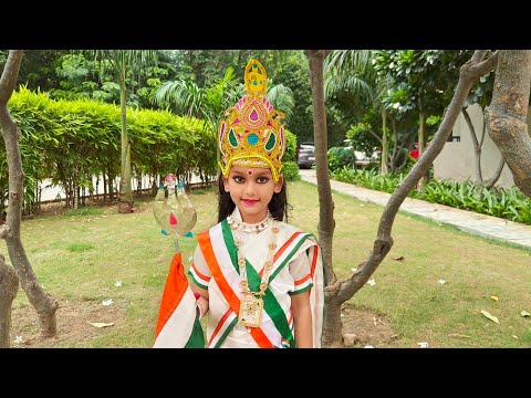 Bharat Mata Dress and Makeup Tutorial for school function l Independence day l Republic Day