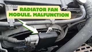 Step by step replacement of a running radiator fan module