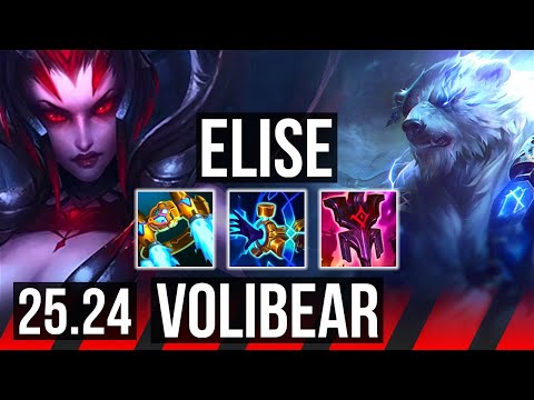 ELISE vs VOLIBEAR (TOP) | Phase Rush, 42K damage | EUW Diamond | 25.24