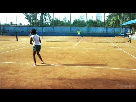 Tennis drills - backhand full swing and balance