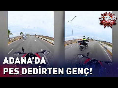 Tek Teker Üzerinde Şov Yaparken Polise Yakalandı!