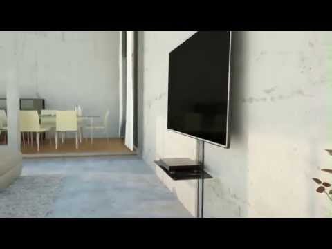 comment poser support mural tv