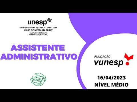 Correção prova matemática UNESP - Assistente Administrativo (VUNESP 2023)