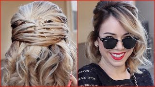 Easy Criss Cross Hairstyle For Short Hair!