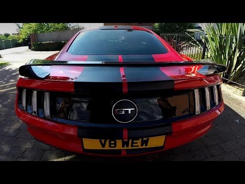 Mustang GT Puddle lamp issue resolved, installing number plates + ordering exhaust