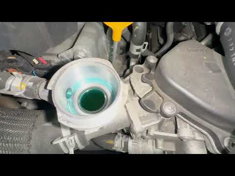 2018 Infiniti Q50 checking and topping off coolant system