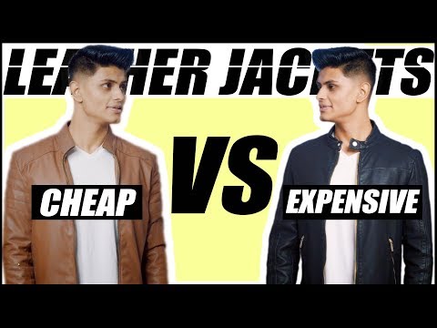 Demonstrating Comparison Between Men Leather Jacket