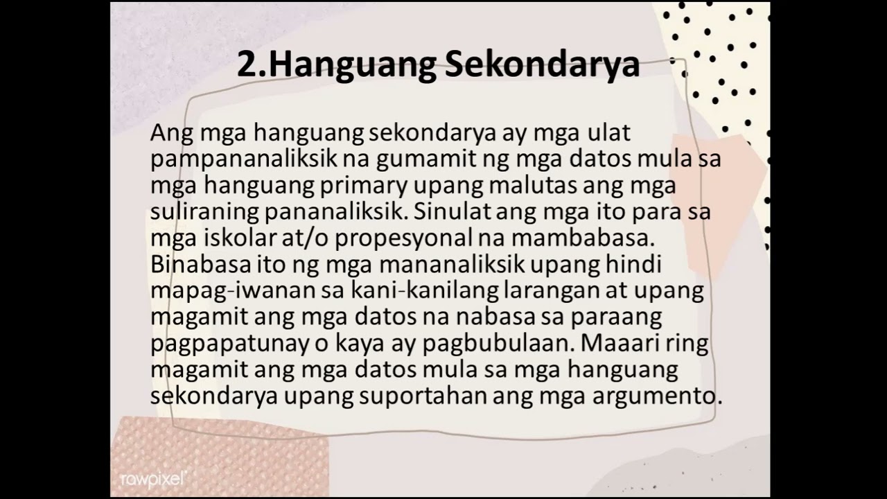 Rebyu sa mga Batayang Kasanayan sa Pananaliksik