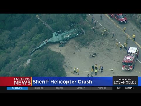 LASD Helicopter Crashes On Way To Rescue Victims of Rollover Vehicle Crash, 5 Deputies Transported