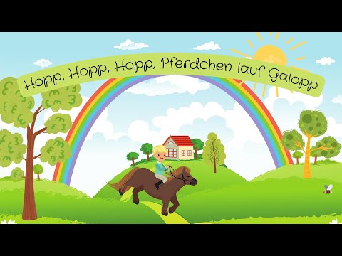 Hopp, hopp, hopp, Pferdchen lauf Galopp - Sing mit uns Kinderlieder | mit Text zum Mitsingen