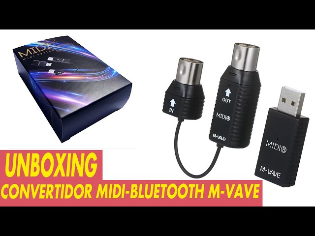 Vídeo relacionado con Adaptador MIDI inalámbrico recargable de 2,4 GHz para M-VAVE SK7: baja latencia <3 ms, emparejamiento automático, transmisor y receptor para dispositivos MIDI, para una larga duración de la batería