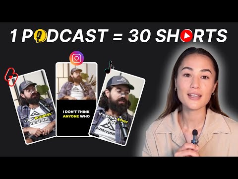 How To Make Viral Shorts With 1 Podcast With AI in 2025 [Tutorial]