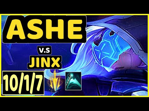 THEUSMA (ASHE) vs JINX - 10/1/7 KDA BOTTOM ADC CHALLENGER GAMEPLAY - BR