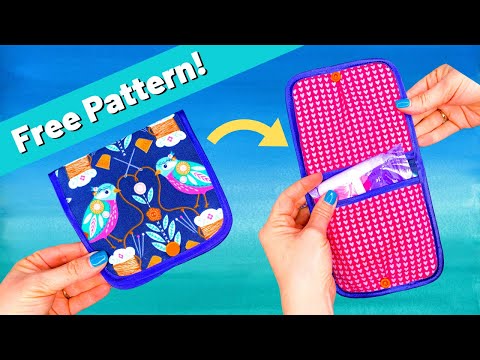 Part of a video titled Every woman needs this pouch! Free sewing pattern. - YouTube