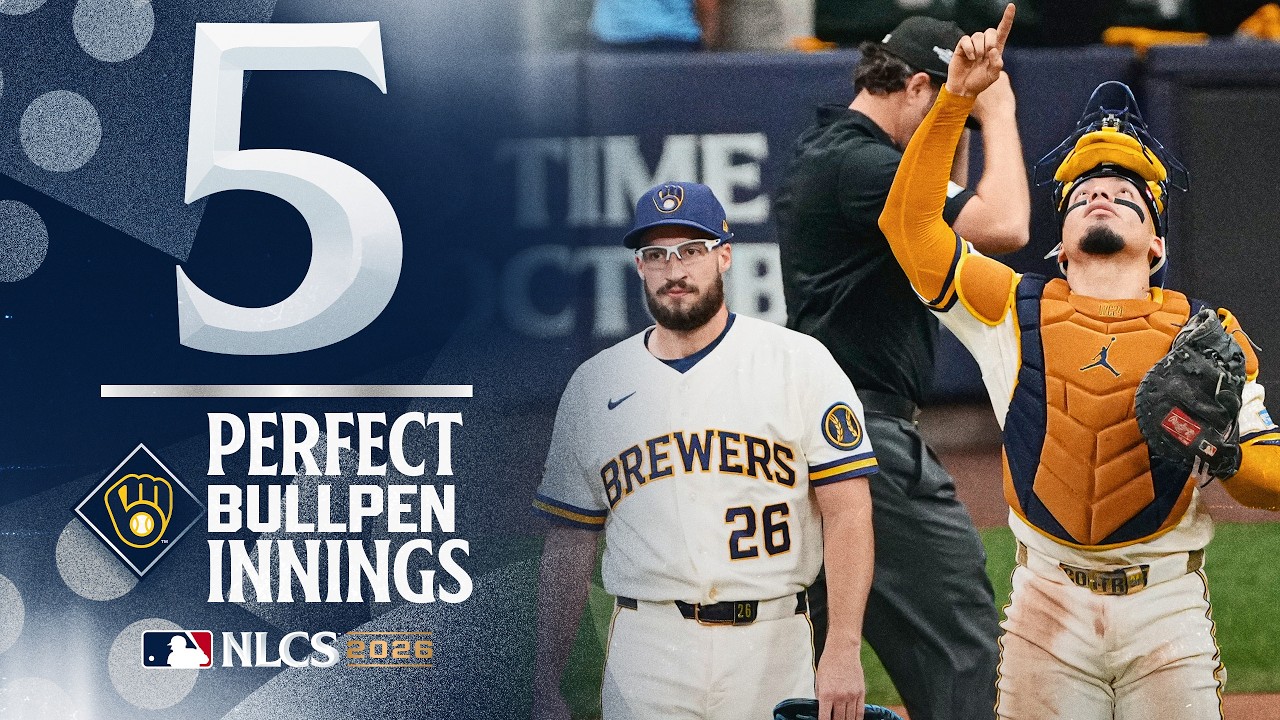 5 PERFECT INNINGS by the Brewers bullpen in their NLCS Game 2 win! 🤩 | MLB Highlights