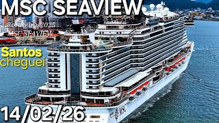MSC SEAVIEW cruzeiro ship 14/02/26 navio Santos Buzios Salvador @cruzeiros2025  maior #drone