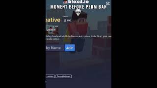 I got banned on bloxd.io (crazy games) #edit #momentbeforecooked #bloxdio  on purpose btw