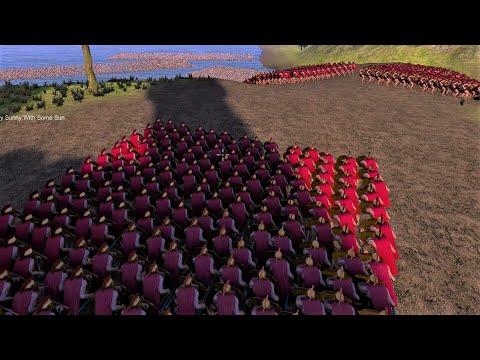 Spartan Castle Attacked by Massive Wildman Army | Ultimate Epic Battle Simulator | UEBS