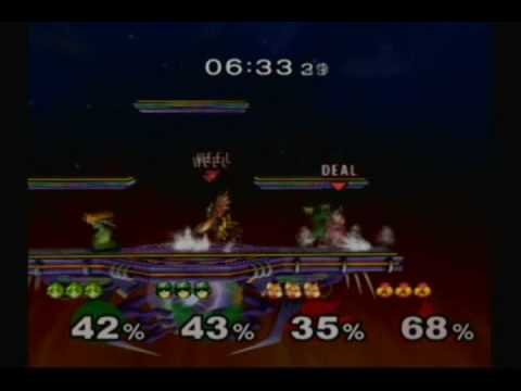 Mango (Peach) and Psychomidget (Falcon) vs Connor (Fox) and Kira (Sheik) 3