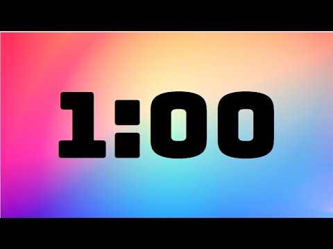 1 Minute Timer With Countdown (No Music)