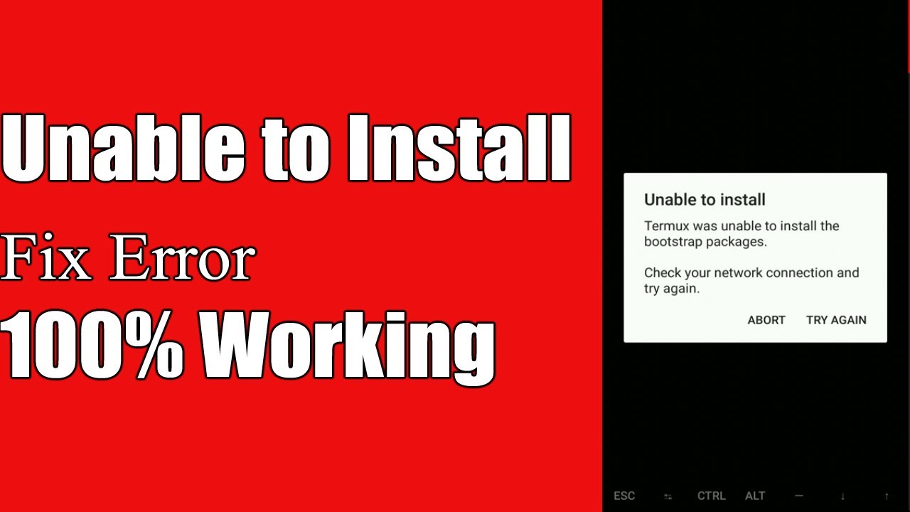 Termux was unable to install the bootstrap packages [no root] - Fix