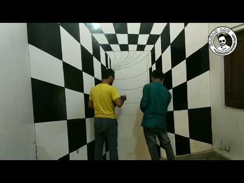 3d wall painting/ amazing wall painting/ illusion wall art