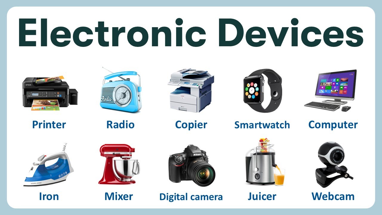 Electronic Devices in English | List of Electronic Devices with Pronunciations and Pictures