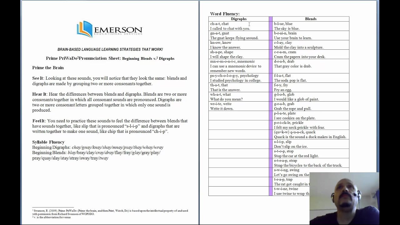 Blends versus Digraphs Worksheet