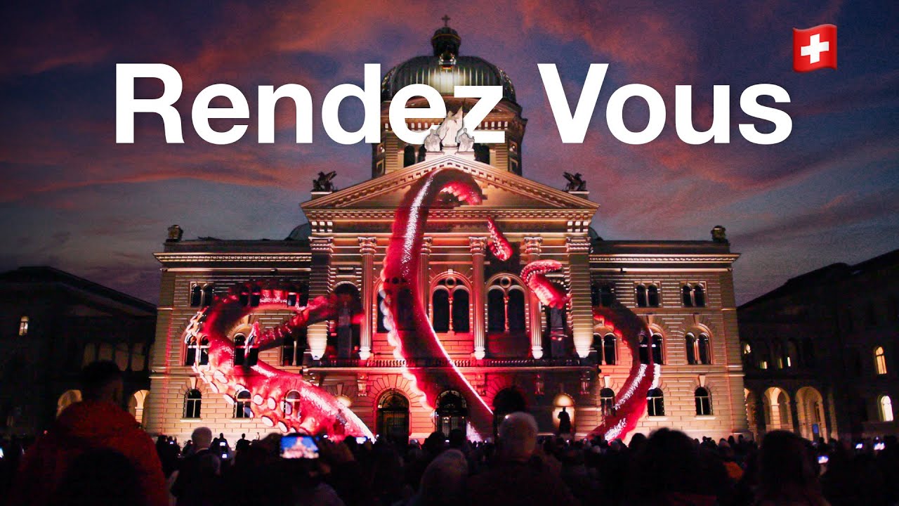 Experience the mesmerizing light show at Bundesplatz.