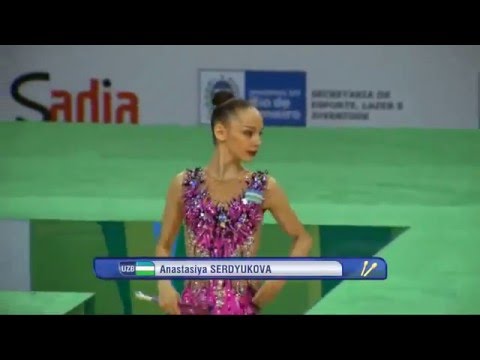 Anastasiya SERDYUKOVA (UZB) Clubs - Test Event 2016 Qual
