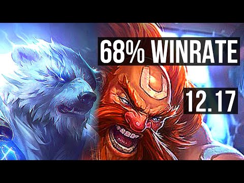 VOLIBEAR vs GRAGAS (TOP) | 5/0/3, 68% winrate | KR Diamond | 12.17