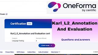 Karl L2 Annotation and Evaluation Question & Answer | Karl L2 Authoring certification on OneForma