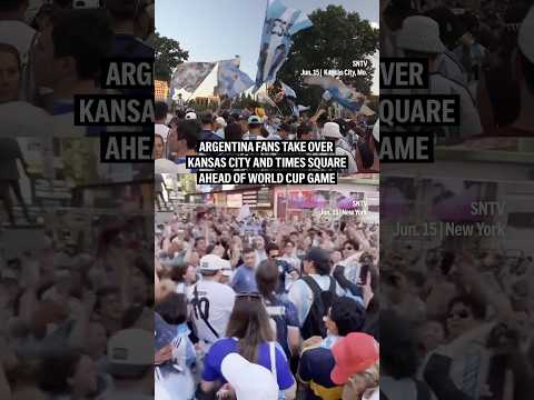 Argentina fans take over Kansas city and Times Square ahead of World Cup game