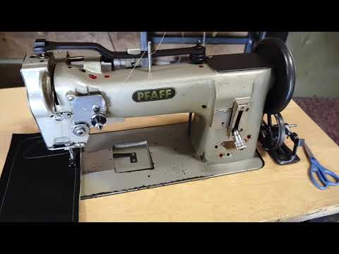 Pfaff 145-H3 Industrial Sewing Machine Demo and Features triple feed w/ reverse
